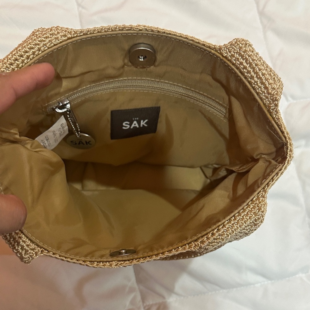 NEW THE ZAK Elegant Tan Knit Women's Bag - Picture 4 of 6